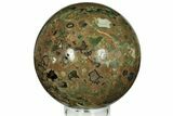 Polished Rainforest Jasper (Rhyolite) Sphere - Australia #208024-2